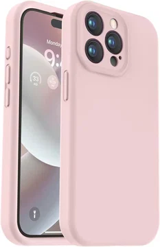 Apple iPhone 15 Pro Hoesje met Camera Bescherming Siliconen Lila