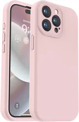 Apple iPhone 15 Pro Hoesje met Camera Bescherming Siliconen Lila afbeelding