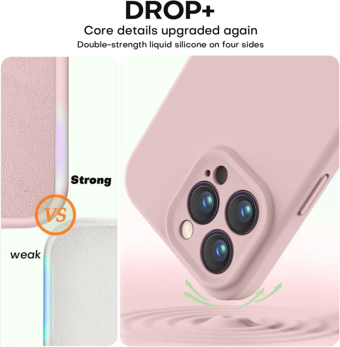 Apple iPhone 15 Pro Hoesje met Camera Bescherming Siliconen Lila afbeelding 3