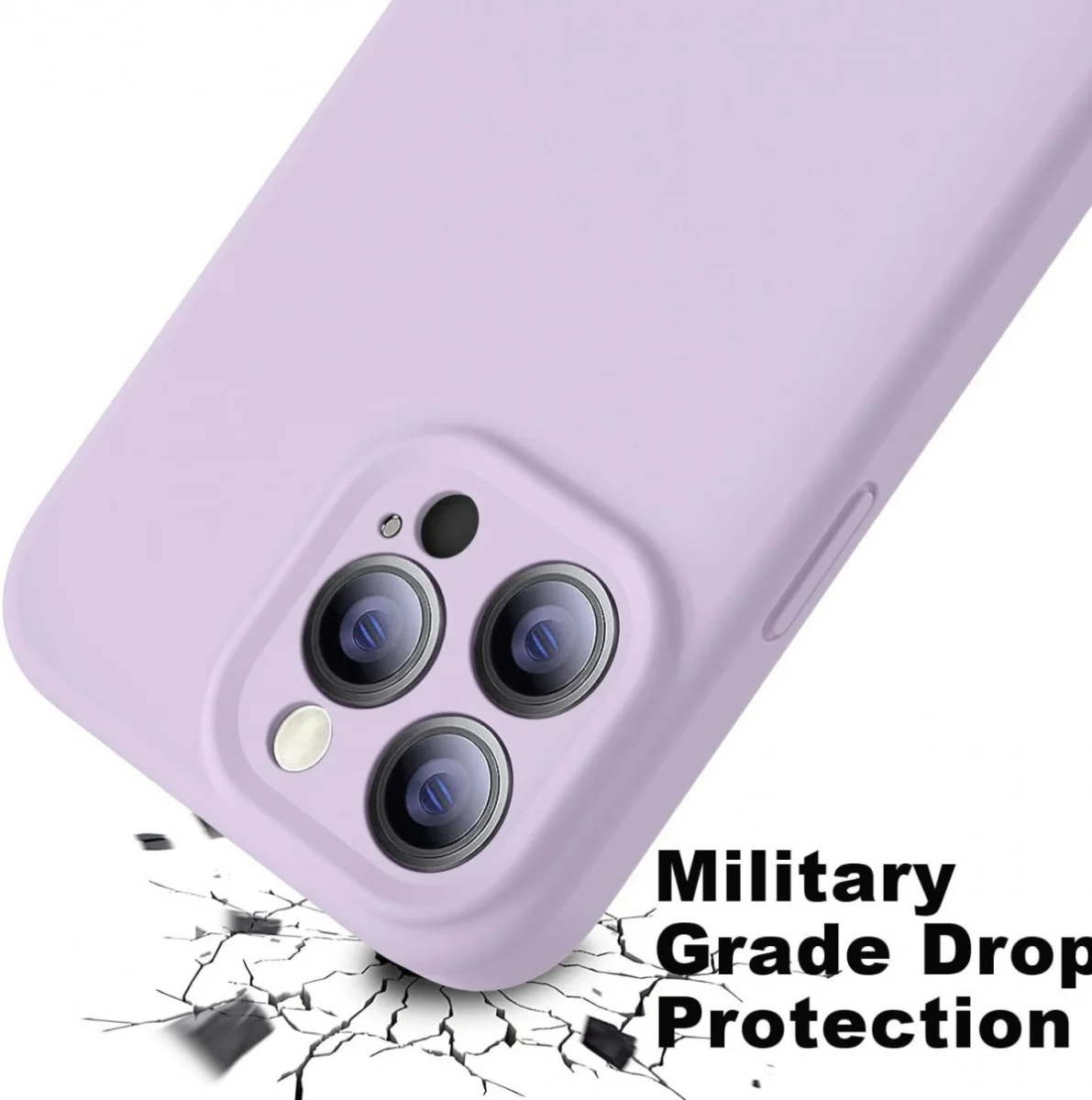 Apple iPhone 15 Pro Max Hoesje met Camera Bescherming Siliconen Lila afbeelding 2