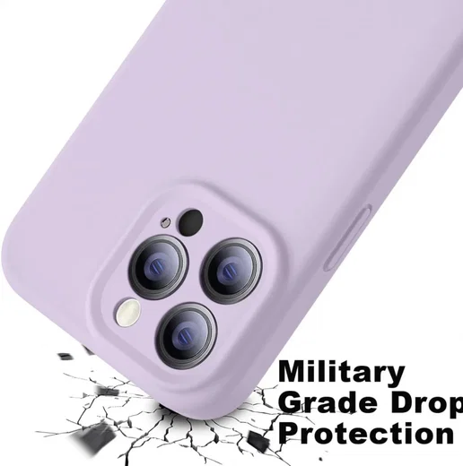 Apple iPhone 15 Pro Max Hoesje met Camera Bescherming Siliconen Lila afbeelding 2