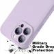 Apple iPhone 15 Pro Max Hoesje met Camera Bescherming Siliconen Lila afbeelding 2