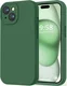 Apple iPhone 15 Hoesje Camera Bescherming Siliconen Back Cover Groen