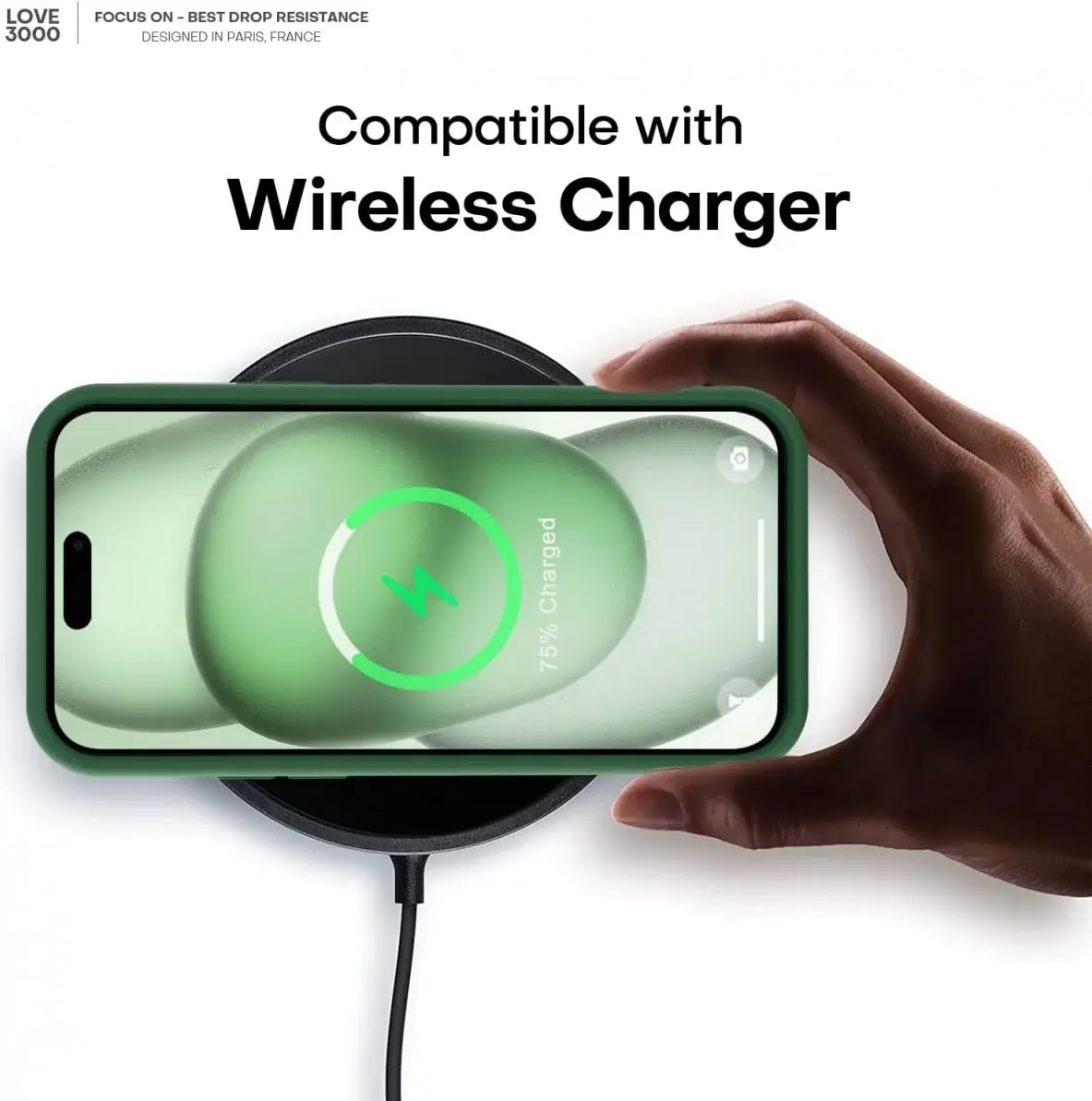 Apple iPhone 15 Hoesje Camera Bescherming Siliconen Back Cover Groen afbeelding 6