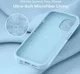 Apple iPhone 15 Hoesje Camera Bescherming Siliconen Back Cover Lichtblauw afbeelding 4