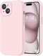 Apple iPhone 15 Hoesje Camera Bescherming Siliconen Back Cover Roze afbeelding 1