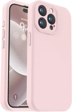 Apple iPhone 15 Pro Hoesje met Camera Bescherming Siliconen Roze