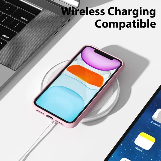Apple iPhone 11 Hoesje met Camera Bescherming Dun TPU Back Cover Roze afbeelding 5