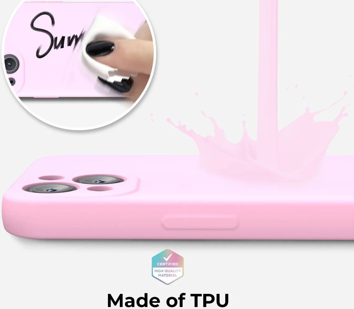 Apple iPhone 13 Hoesje met Camera Bescherming Dun TPU Back Cover Roze afbeelding 4