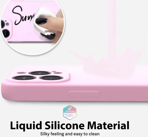 Apple iPhone 13 Pro Hoesje Camera Bescherming Dun TPU Back Cover Roze afbeelding 3