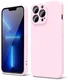Apple iPhone 13 Pro Hoesje Camera Bescherming Dun TPU Back Cover Roze afbeelding 1