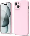 Apple iPhone 15 Hoesje met Camera Bescherming Dun TPU Back Cover Roze
