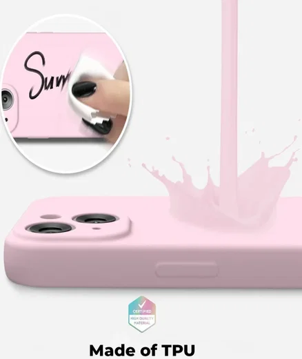Apple iPhone 15 Hoesje met Camera Bescherming Dun TPU Back Cover Roze afbeelding 4