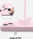 Apple iPhone 15 Hoesje met Camera Bescherming Dun TPU Back Cover Roze afbeelding 4