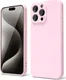 Apple iPhone 15 Pro Max Hoesje met Camera Bescherming Dun TPU Roze afbeelding 1