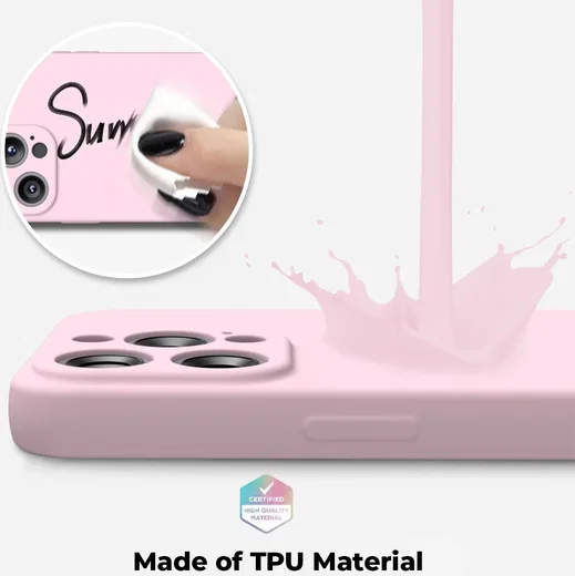 Apple iPhone 15 Pro Max Hoesje met Camera Bescherming Dun TPU Roze afbeelding 5
