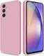 Samsung Galaxy A54 Hoesje Camera Bescherming Dun TPU Back Cover Roze afbeelding 1