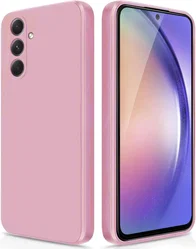 Samsung Galaxy A54 Hoesje Camera Bescherming Dun TPU Back Cover Roze afbeelding