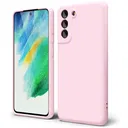 Samsung Galaxy S21 FE Hoesje met Camera Bescherming Dun TPU Roze