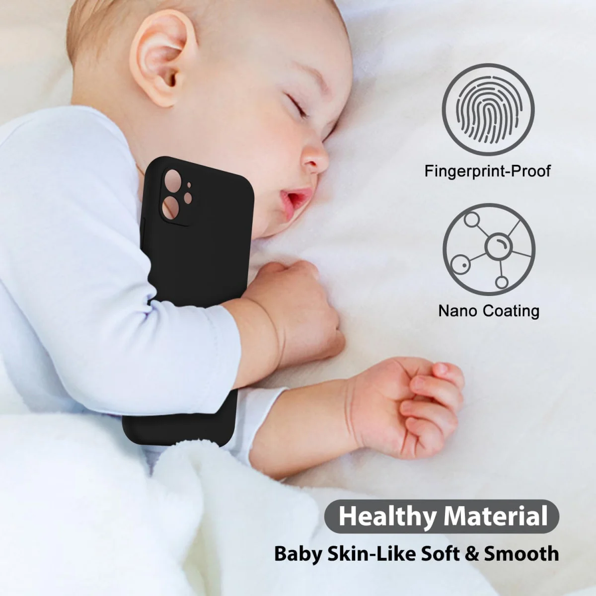Apple iPhone 11 Hoesje met Camera Bescherming Dun TPU Back Cover Zwart afbeelding 5