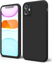 Apple iPhone 11 Hoesje met Camera Bescherming Dun TPU Back Cover Zwart afbeelding