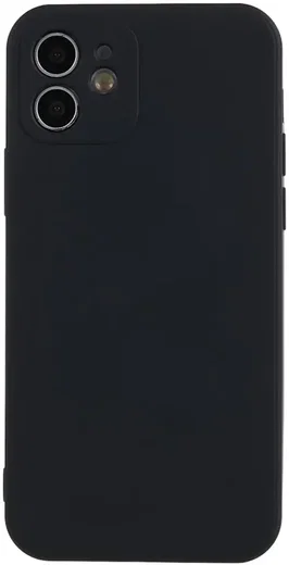 Apple iPhone 12 Hoesje met Camera Bescherming Dun TPU Back Cover Zwart afbeelding 2