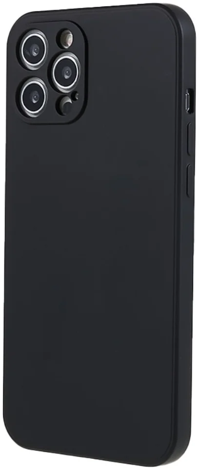 Apple iPhone 12 Pro Hoesje Camera Bescherming Dun TPU Back Cover Zwart afbeelding 1