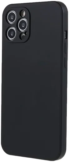 Apple iPhone 12 Pro Hoesje Camera Bescherming Dun TPU Back Cover Zwart afbeelding 1