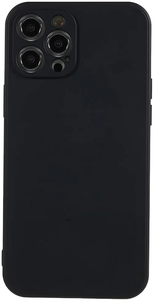 Apple iPhone 12 Pro Hoesje Camera Bescherming Dun TPU Back Cover Zwart afbeelding 2