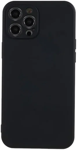 Apple iPhone 12 Pro Hoesje Camera Bescherming Dun TPU Back Cover Zwart afbeelding 2