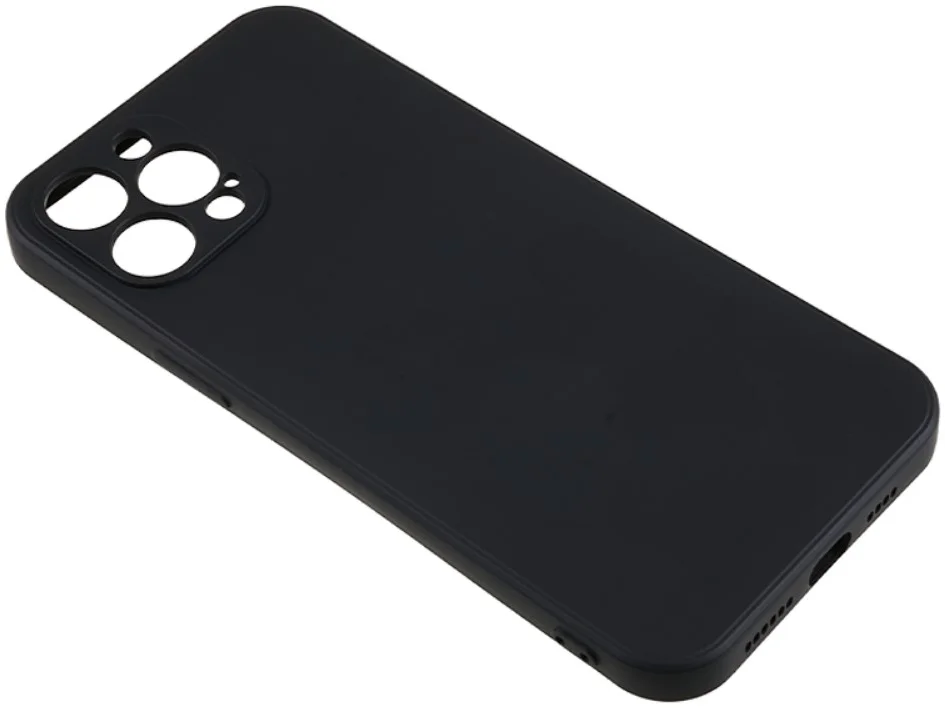 Apple iPhone 12 Pro Hoesje Camera Bescherming Dun TPU Back Cover Zwart afbeelding 5