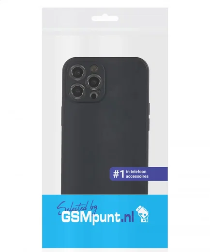 Apple iPhone 12 Pro Hoesje Camera Bescherming Dun TPU Back Cover Zwart afbeelding 7