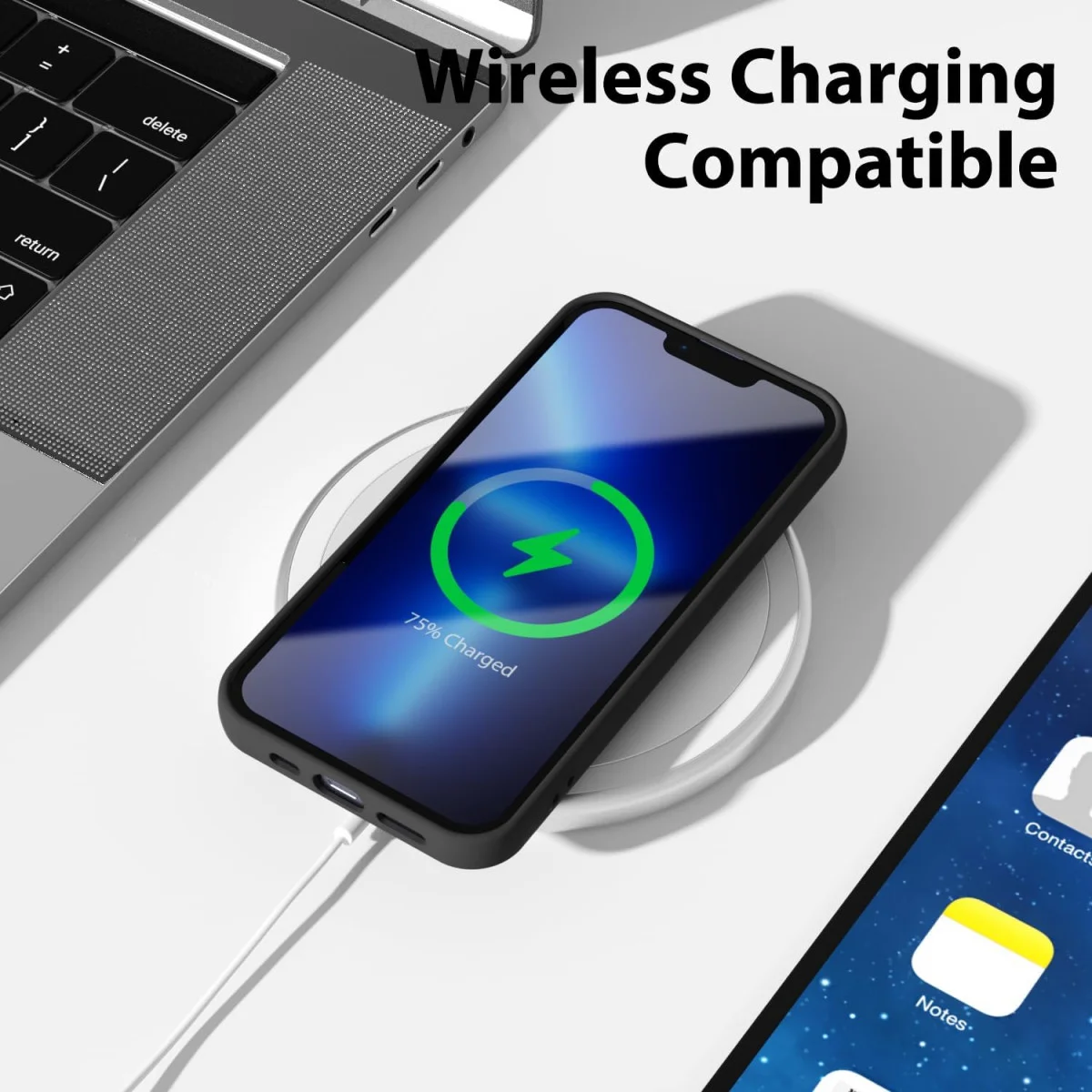 Apple iPhone 13 Pro Hoesje Camera Bescherming Dun TPU Back Cover Zwart afbeelding 6