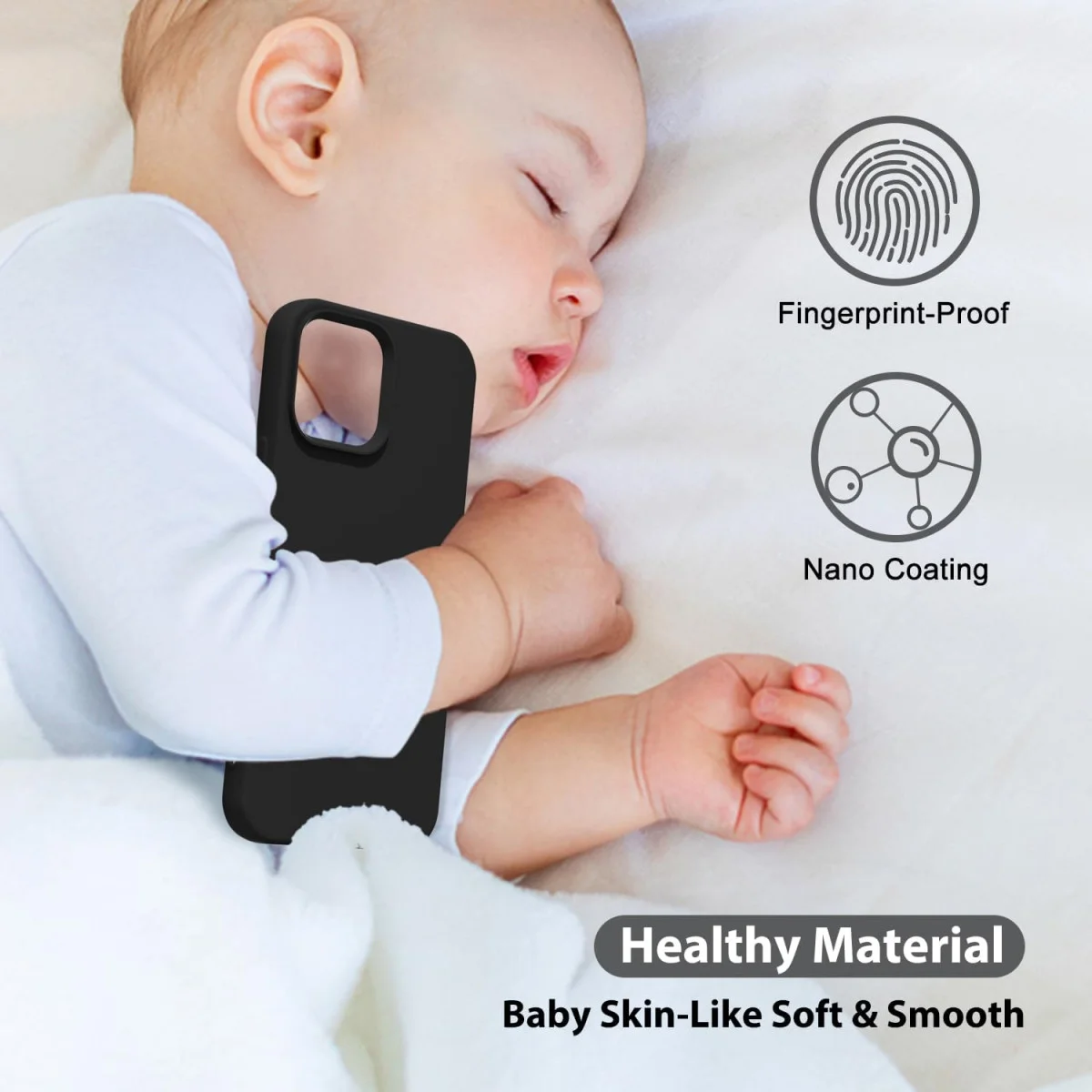 Apple iPhone 13 Pro Max Hoesje met Camera Bescherming Dun TPU Zwart afbeelding 4