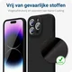 Apple iPhone 14 Pro Hoesje Camera Bescherming Dun TPU Back Cover Zwart afbeelding 4