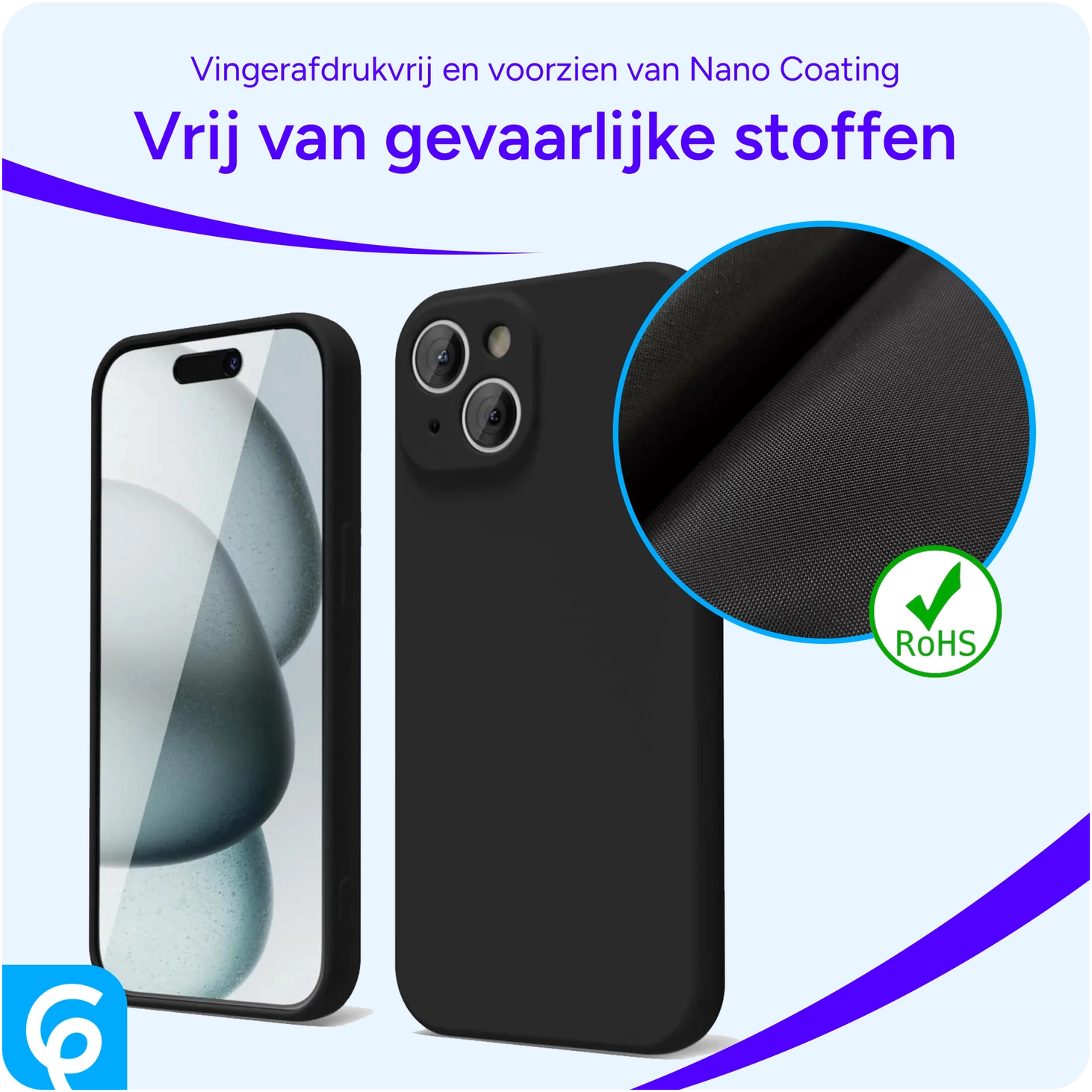 Apple iPhone 15 Hoesje met Camera Bescherming Dun TPU Back Cover Zwart afbeelding 7
