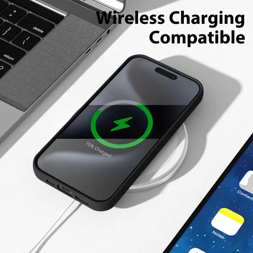 Apple iPhone 15 Pro Hoesje Camera Bescherming Dun TPU Back Cover Zwart afbeelding 6