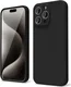 Apple iPhone 15 Pro Max Hoesje met Camera Bescherming Dun TPU Zwart