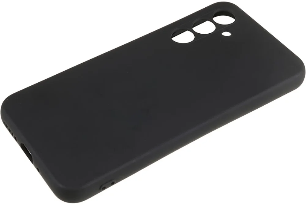 Samsung Galaxy A34 Hoesje Camera Bescherming Dun TPU Back Cover Zwart afbeelding 4