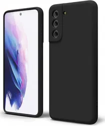 Samsung Galaxy S21 Hoesje Camera Bescherming Dun TPU Back Cover Zwart afbeelding