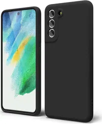 Samsung Galaxy S21 FE Hoesje met Camera Bescherming Dun TPU Zwart afbeelding