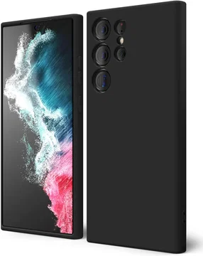 Samsung Galaxy S22 Ultra Hoesje met Camera Bescherming Dun TPU Zwart