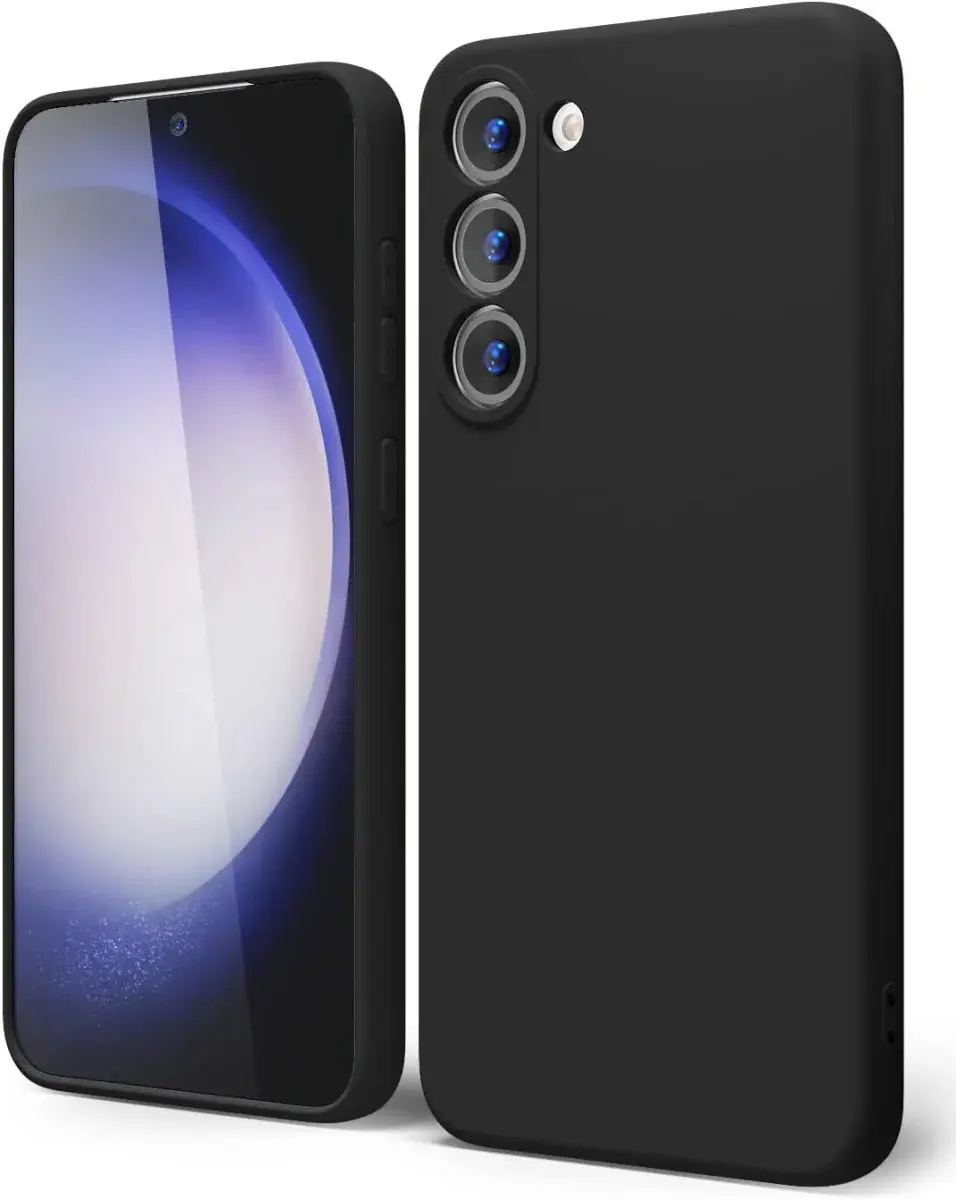 Samsung Galaxy S23 Ultra Hoesje met Camera Bescherming Dun TPU Zwart afbeelding 1