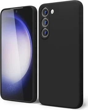 Samsung Galaxy S23 Ultra Hoesje met Camera Bescherming Dun TPU Zwart