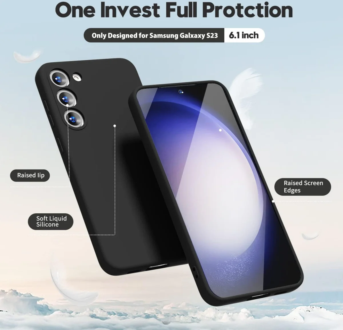 Samsung Galaxy S23 Ultra Hoesje met Camera Bescherming Dun TPU Zwart afbeelding 2