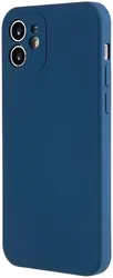 Apple iPhone 12 Hoesje met Camera Bescherming Dun TPU Donkerblauw afbeelding