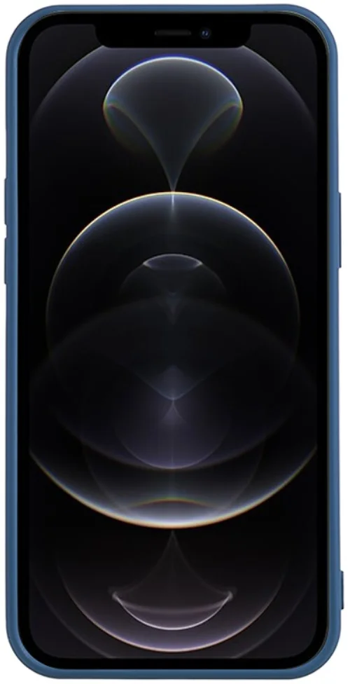 Apple iPhone 12 Pro Hoesje met Camera Bescherming Dun TPU Donkerblauw afbeelding 4