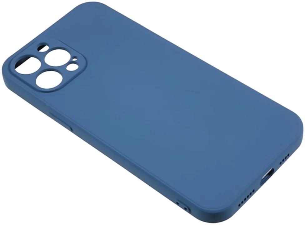 Apple iPhone 12 Pro Hoesje met Camera Bescherming Dun TPU Donkerblauw afbeelding 5