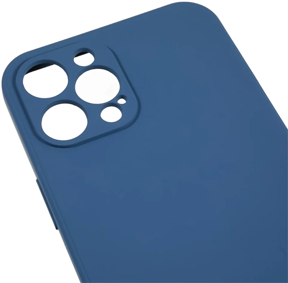 Apple iPhone 12 Pro Hoesje met Camera Bescherming Dun TPU Donkerblauw afbeelding 6