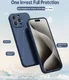 Apple iPhone 15 Pro Max Hoesje Camera Bescherming Dun TPU Donkerblauw afbeelding 2